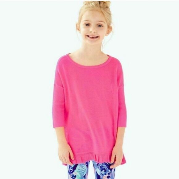 Lilly Pulitzer Tierneigh Sweater In Pink Sunset Size L - Picture 1 of 9